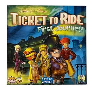 Days of Wonder Ticket to Ride First Journey Board Game Kids Strategy Train Game
